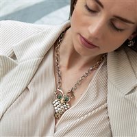 Collana Cianfrone Gioielli Donna in Argento Smeraldo HCS10 - HCS10
